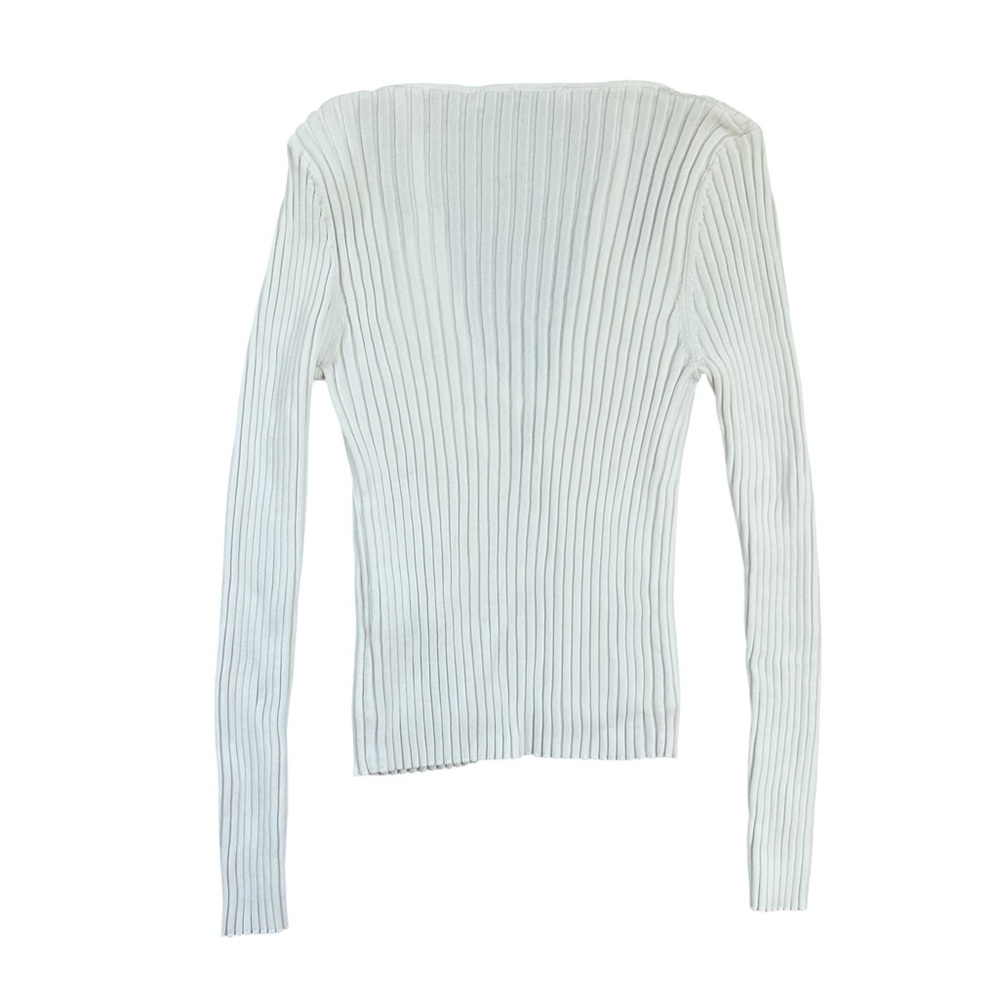 Zara White Ribbed Cardigan 🤍 - Picture 2 of 5